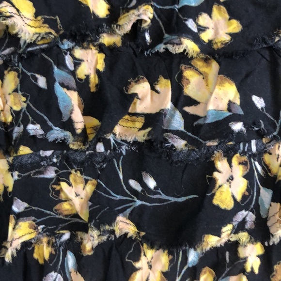 Intimately by Free People Raw Ruffle Floral Tunic Dress in Black Size XS - Picture 12 of 14